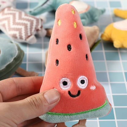 Détails de notre mini peluche pour chat - Pastèque