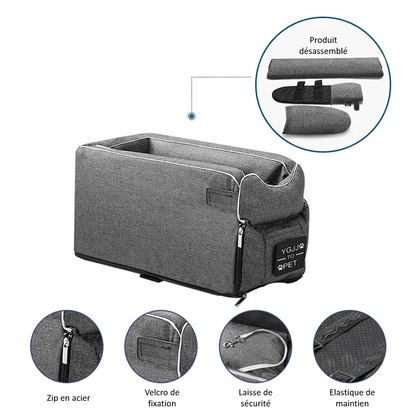 Détails de notre couchage confortable de voyage pour petit chien et chat