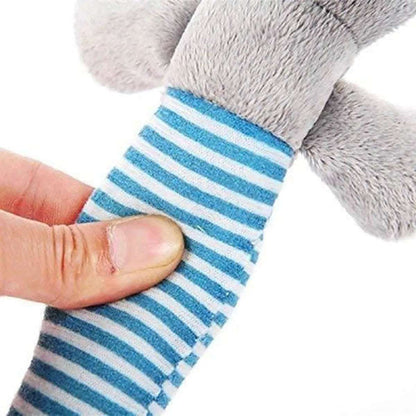 Peluche longue en forme d'éléphant pour chien