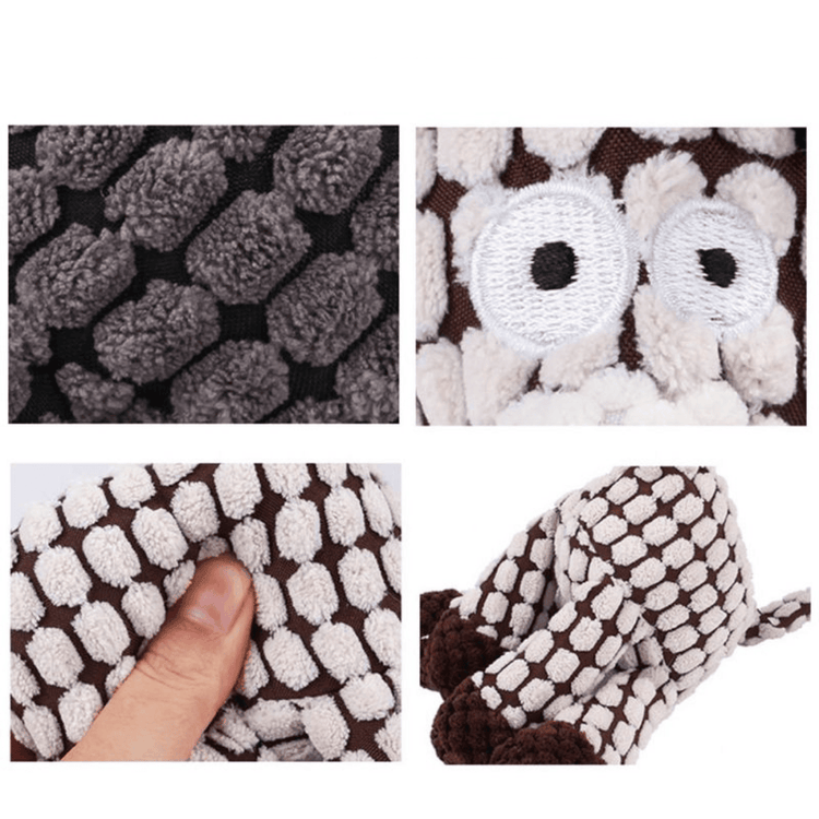 Détails avec notre peluche âne pour chien