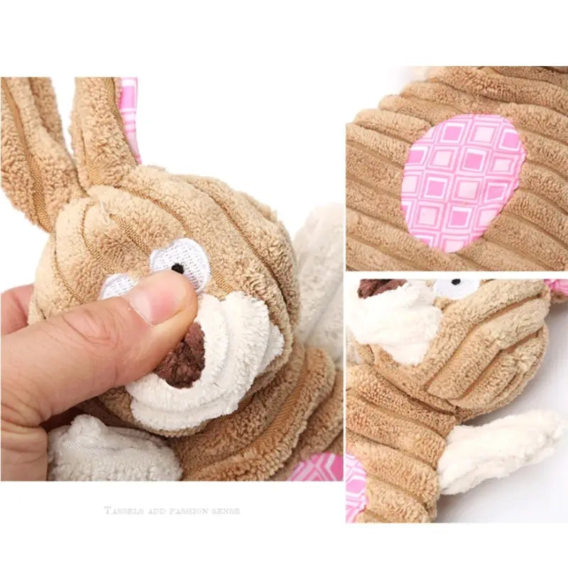 Peluche en forme de lapin pour chien