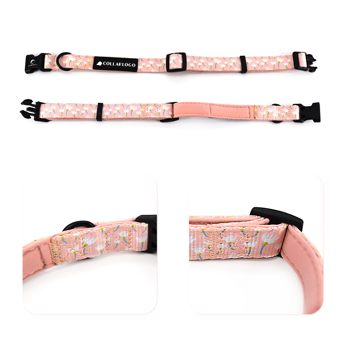 collier rose pour chien
