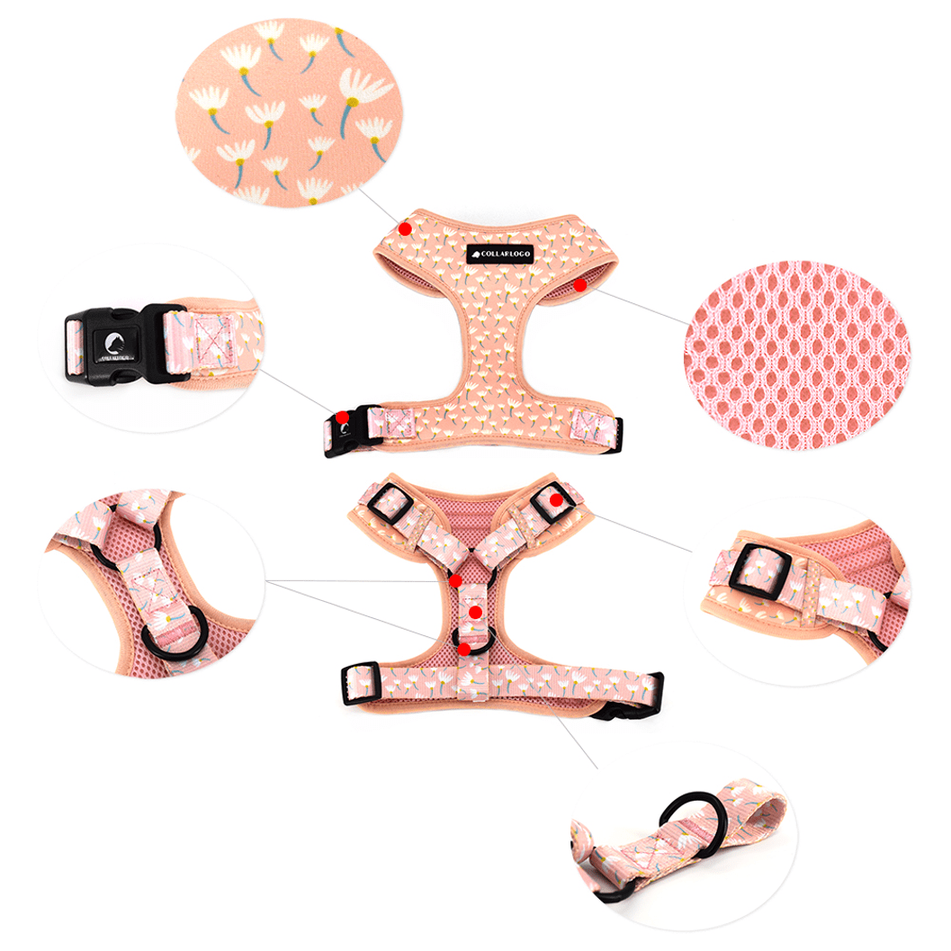 harnais rose pour chien