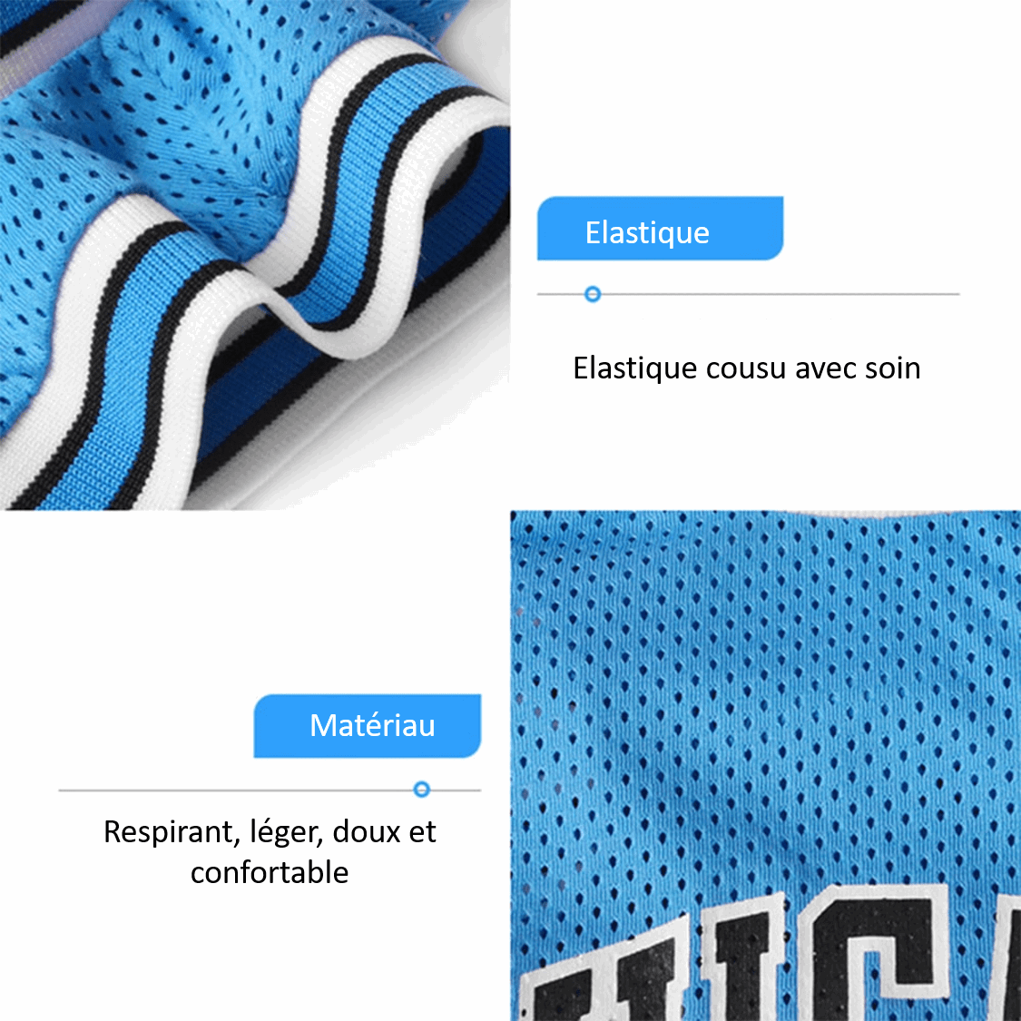 Détails de notre maillot de basketball pour chien
