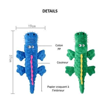 Détails de notre jouet à mâcher pour chien - Crocodile rose