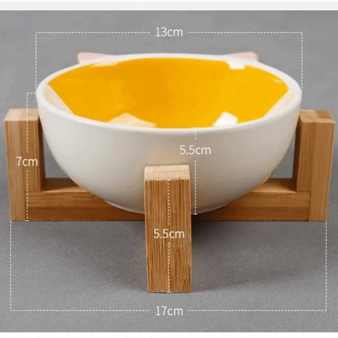 Dimensions du bol en céramique pour animaux