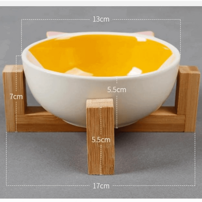 Dimensions du bol en céramique pour animaux
