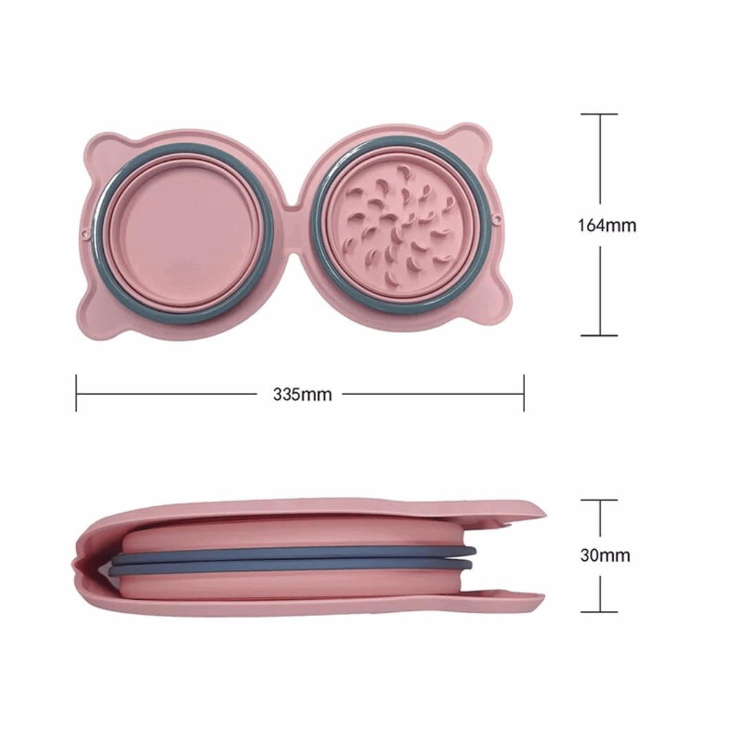 Dimensions de notre gamelle pliable en silicone pour animaux