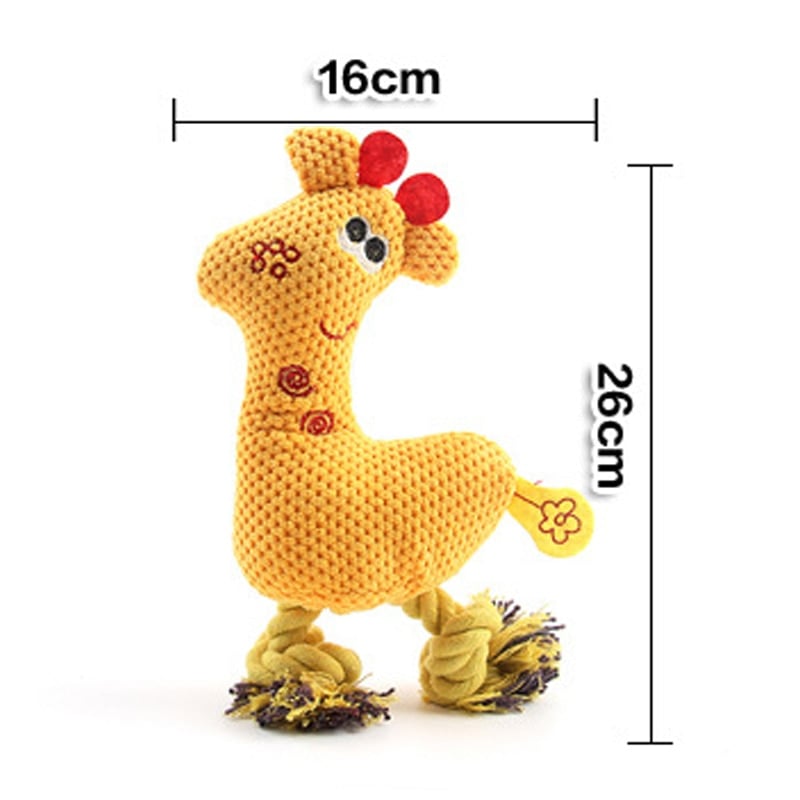 Dimensions de notre jouet biche pour chien