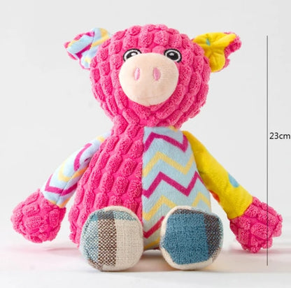 Dimensions peluche à mâcher pour chien - Cochon