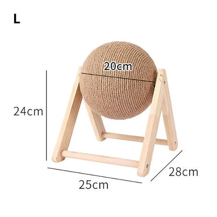 Dimensions du griffoir boule sisal pour chats