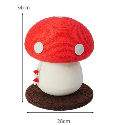 Dimensions de notre griffoir champignon pour chat
