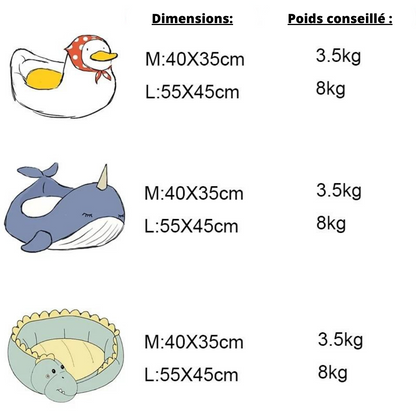 Dimensions grand lit pour chat