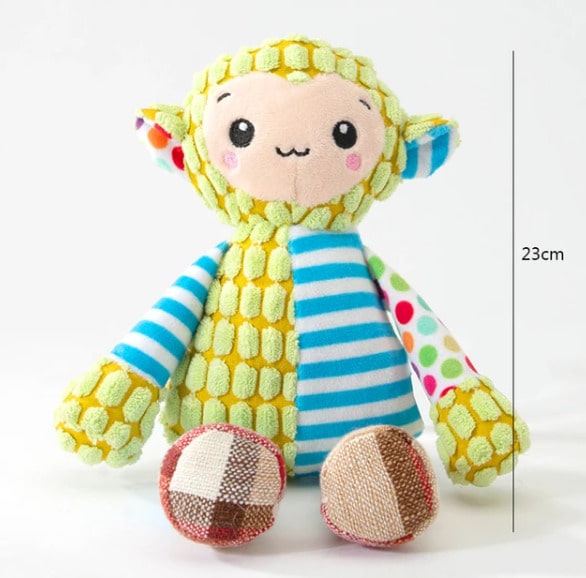 Dimensions de notre peluche à mâcher pour chien - Singe