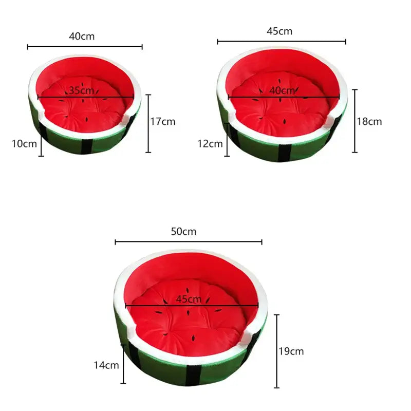 Dimensions du panier en forme de pastèque pour animaux