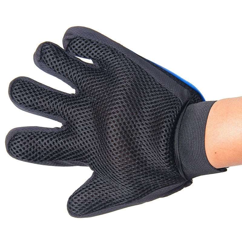 Gant de brossage pour animaux porté
