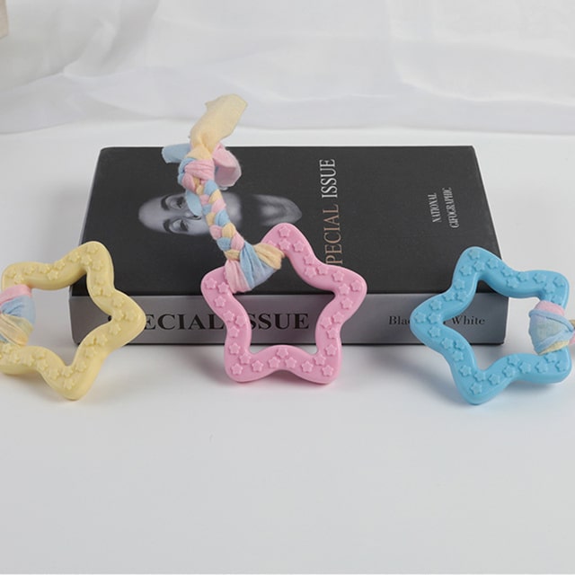 Jouet à mâcher couleur pastel en caoutchouc pour chien