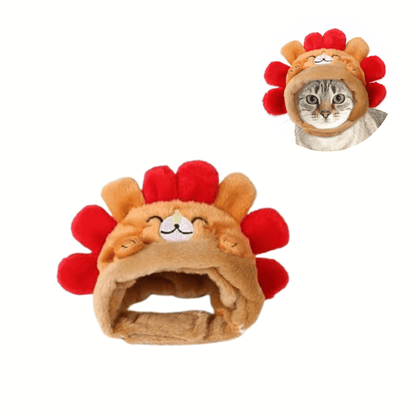 Déguisement de tête fleur pour chat