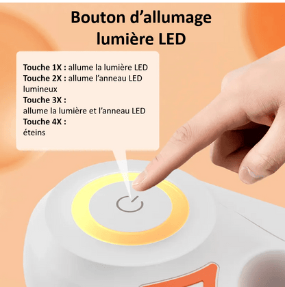 Fonctionnement laisse rétractable avec lumière LED
