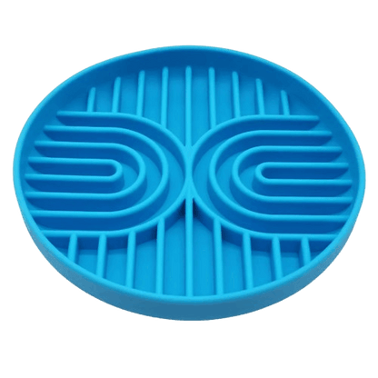 gamelle anti-glouton en silicone couleur bleu