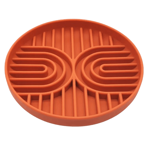gamelle anti-glouton en silicone couleur orange