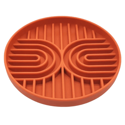gamelle anti-glouton en silicone couleur orange