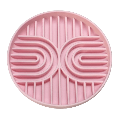 gamelle anti-glouton en silicone couleur rose