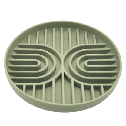 gamelle anti-glouton en silicone couleur sauge