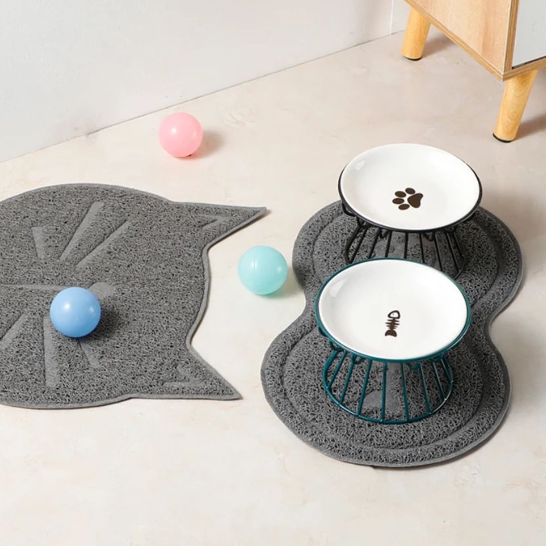 Gamelle surélevée avec support en métal pour chat