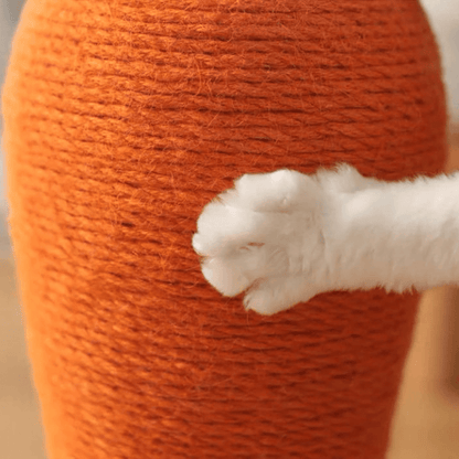 Matériaux de qualité de notre griffoir pour chat en forme de carotte