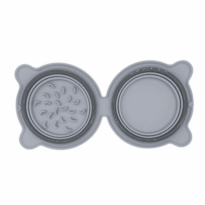 Gamelle pliable en silicone grise pour animaux