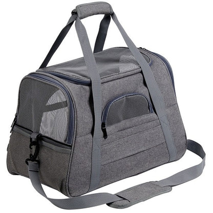 Sac de transport gris confortable pour animaux
