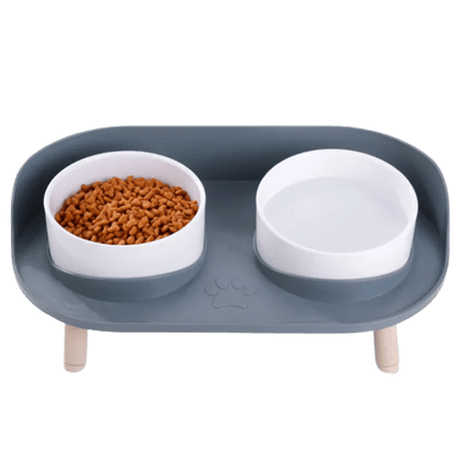 Mangeoire design gris pour animaux