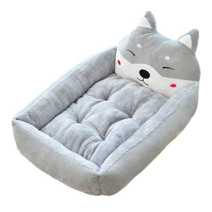 Lit gris pour animaux