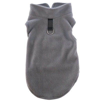 Pull polaire simple gris pour chien