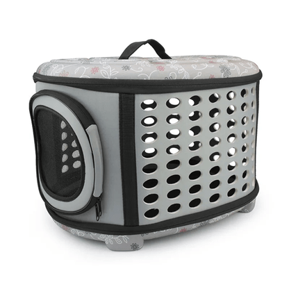 Sac de transport semi-rigide gris pour chien et chat