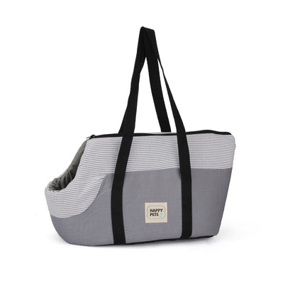 Sac d'épaule gris pour animaux de compagnie