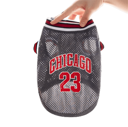 Maillot de basketball gris pour chien