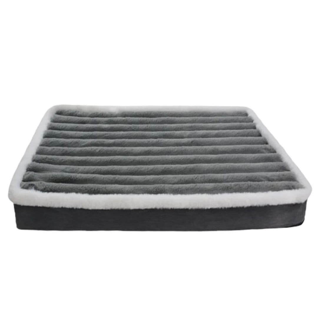 Lit rembourré gris pour chien
