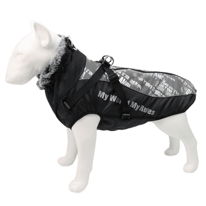 Veste imperméable grise pour chien