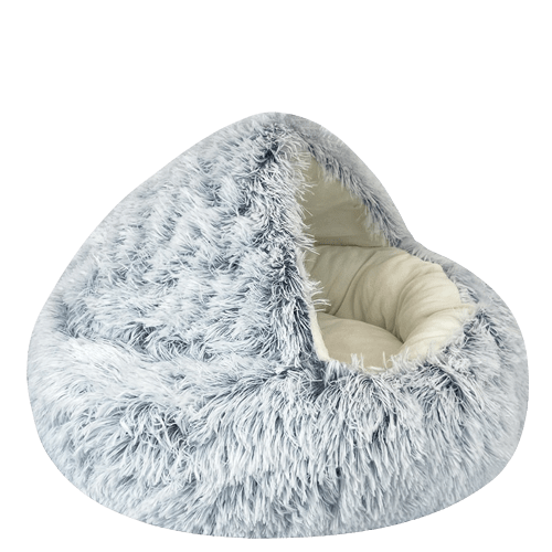 nid gris en velours pour chat
