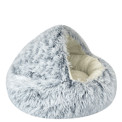 nid gris en velours pour chat
