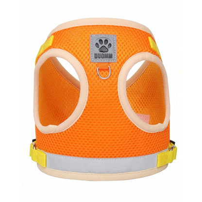 Harnais réfléchissant orange pour chat et petit chien