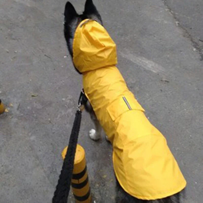 Veste de pluie jaune pour chien