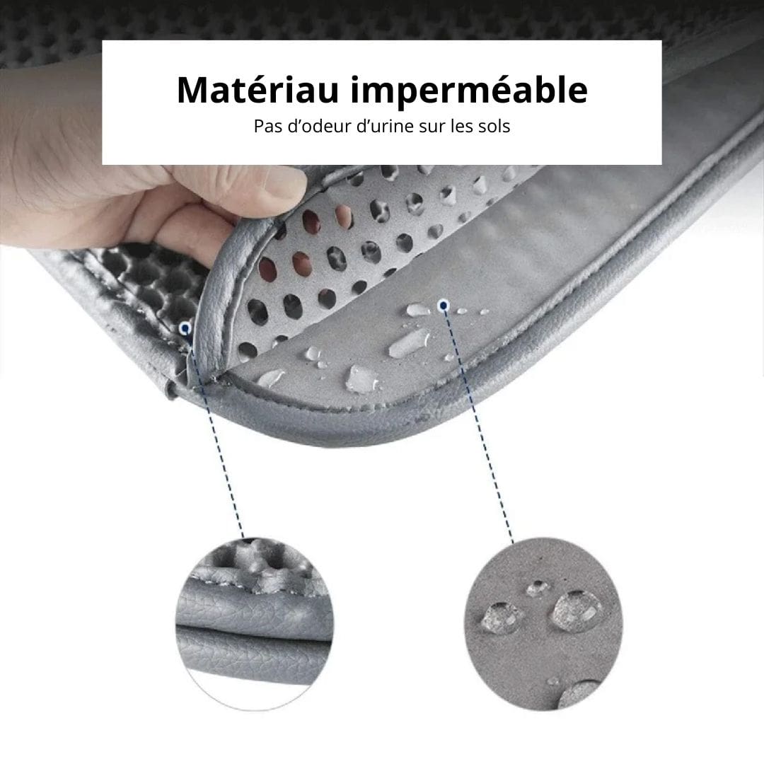 Tapis de litière en polymère pour chat imperméable