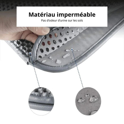 Tapis de litière en polymère pour chat imperméable