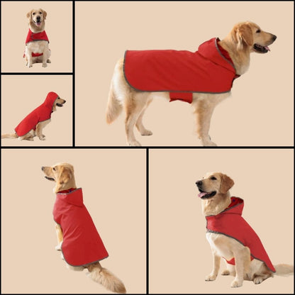 Imperméable réversible rouge pour chien