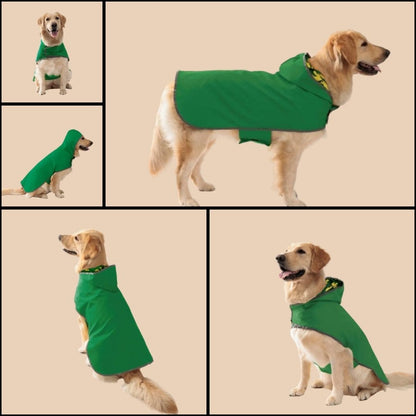 Imperméable réversible vert pour chien