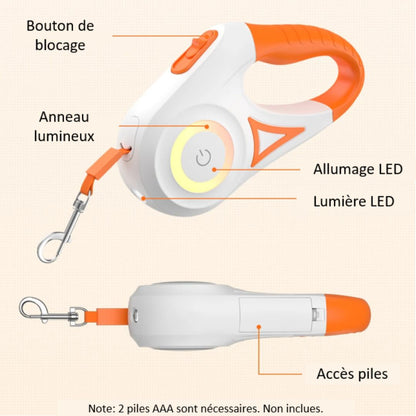 Informations sur notre laisse rétractable avec lumière LED