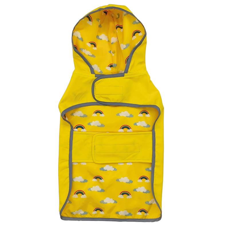 Imperméable réversible jaune pour chien